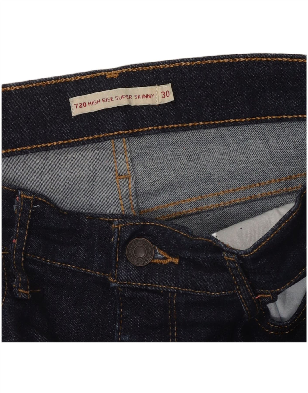LEVI'S ženske 720 super uske traperice visokog struka W30 L29 tamnoplave