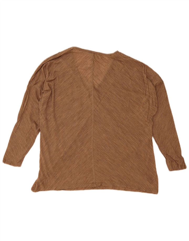 Ženska prevelika majica dugih rukava Massimo Dutti UK 10 Small Beige Flected