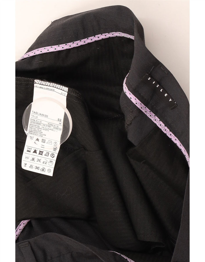 Sisley muško dvodijelno odijelo s 2 gumba IT 52 XL W36 L32 sivi poliester