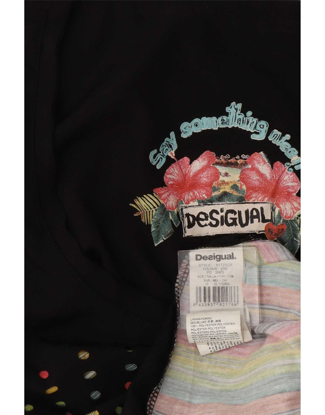 Desigual ženski gornji dio prsluka s grafičkim motivima UK 12 Srednje crni geometrijski poliester