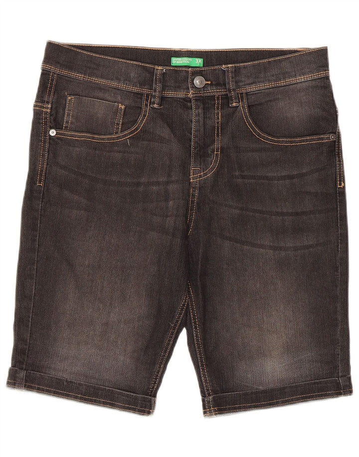Benetton muške traper kratke hlače W32 srednje crne