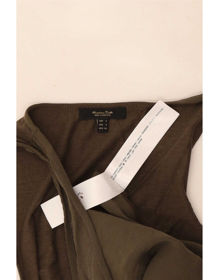 Massimo Dutti Ženski prsluk Top UK 10 Mali kaki pamuk