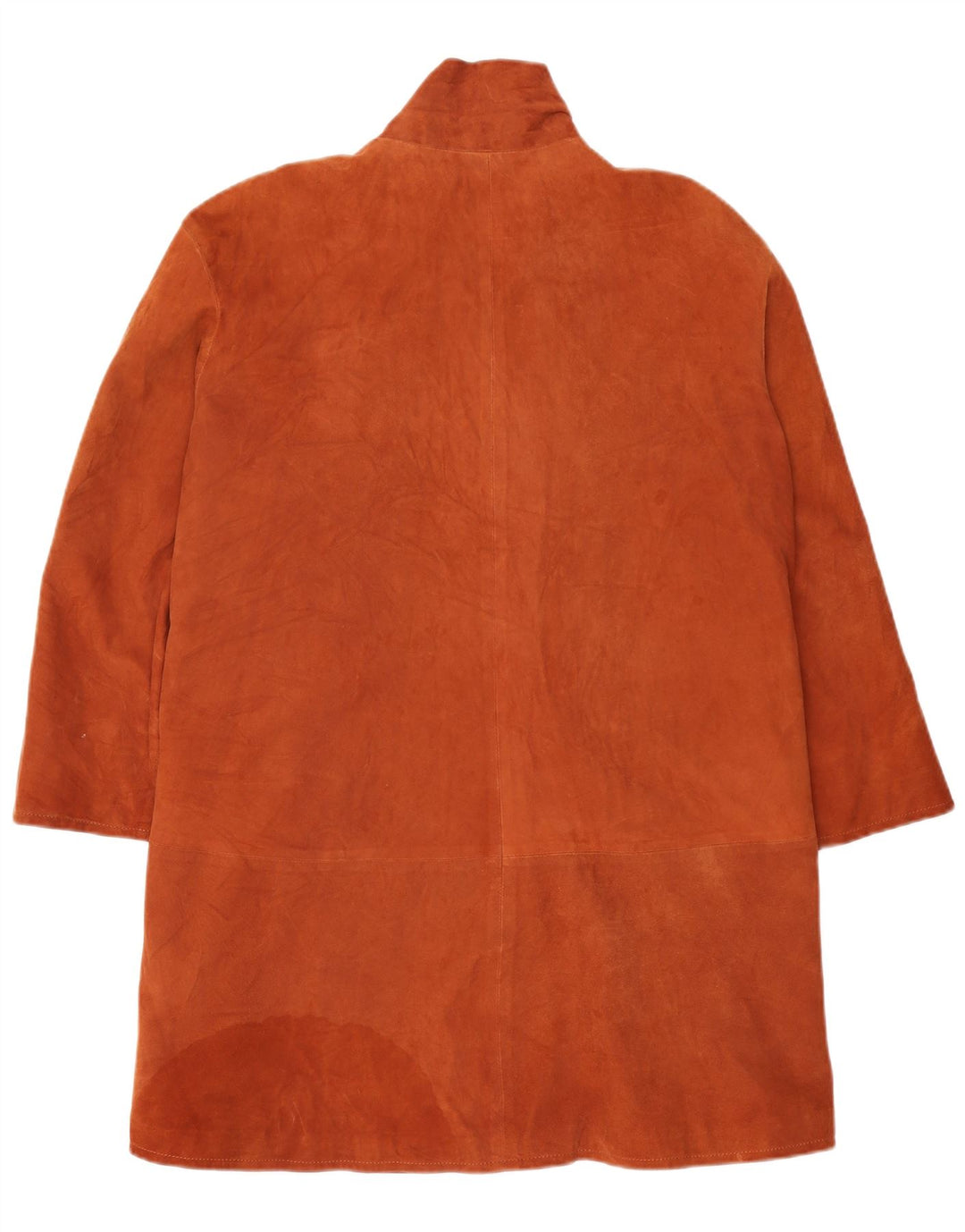 Vintage ženski preveliki kaput od brušene kože IT 42 srednje smeđe kože