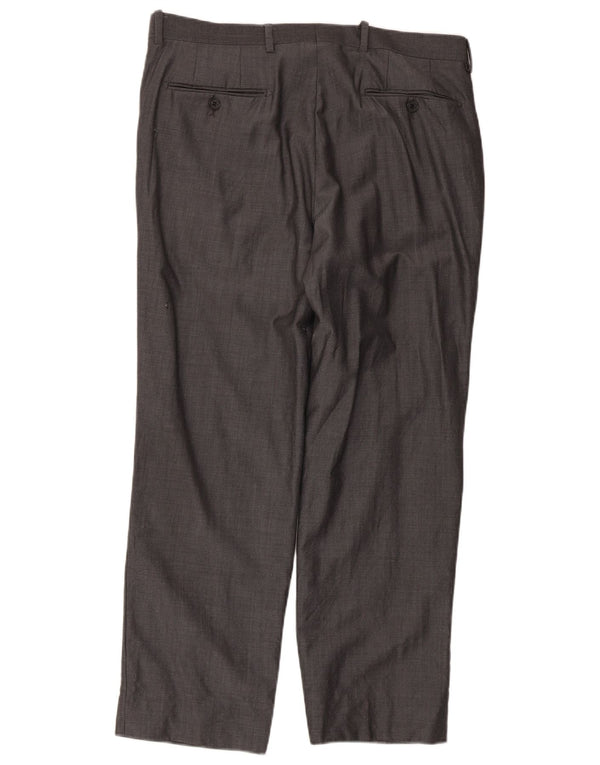 Marks & Spencer muške autograph hlače ravnog odijela W34 L29 siva vuna