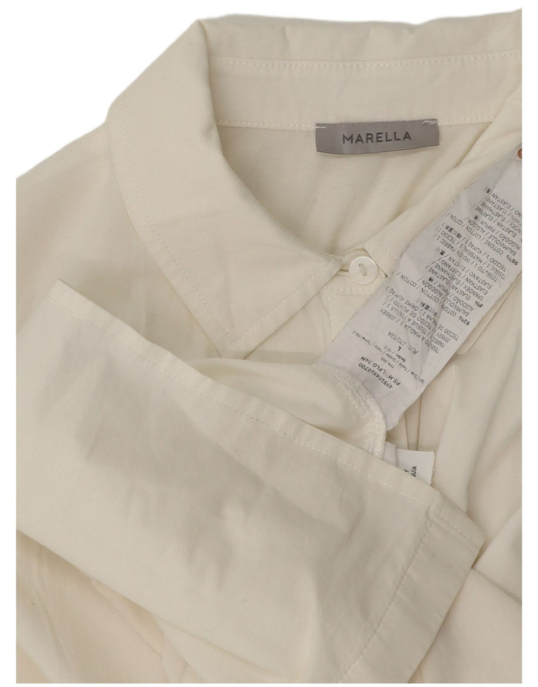 Ženska košulja Marella Longline UK 16 Large Off White Pamuk