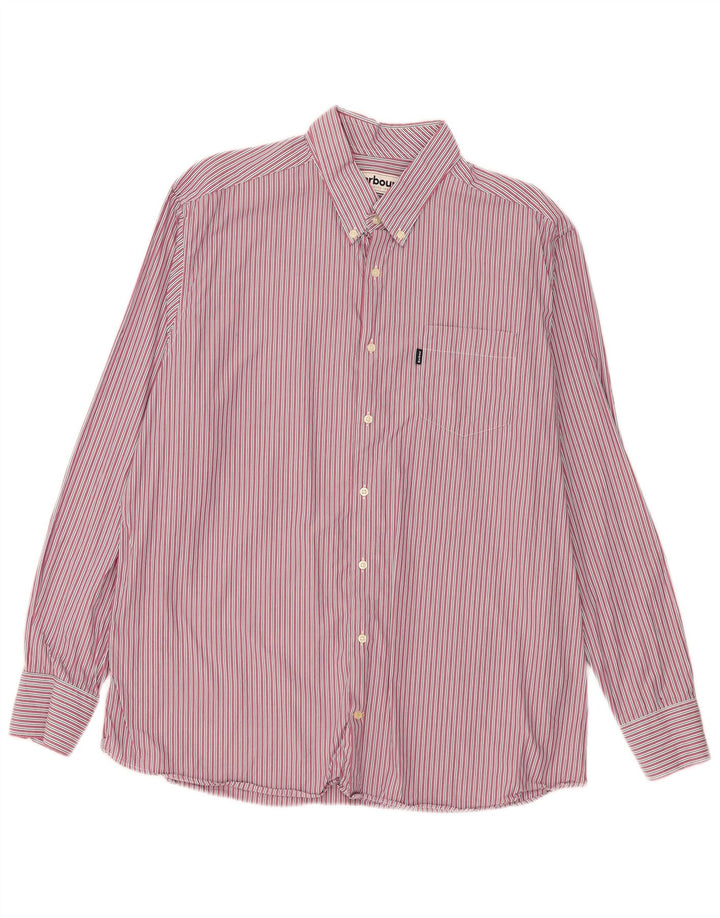 Barbour muška krojena košulja 2XL na ružičaste pruge