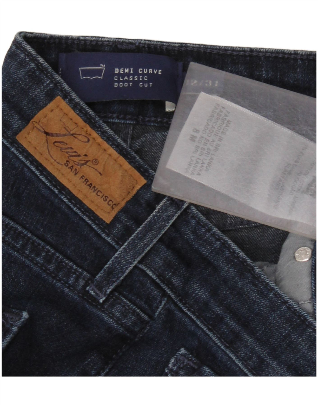 LEVI'S Ženske Demi Curve traperice Classic Fit Bootcut W31 L32 Mornarsko plave