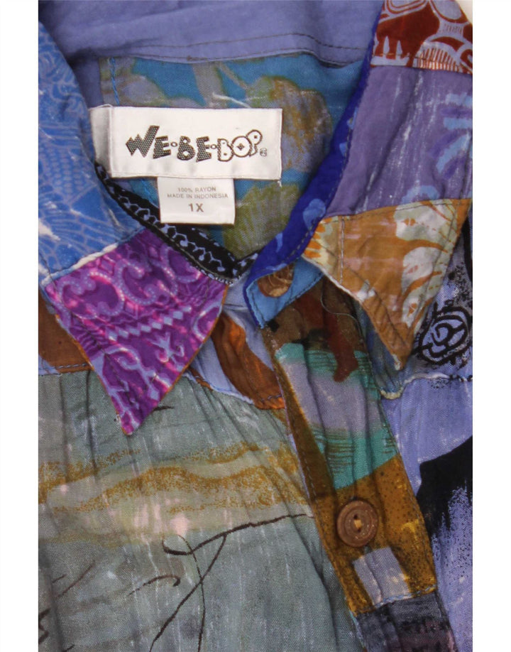 We Be Bop ženska prevelika košulja haljina UK 18 XL Višebojni patchwork