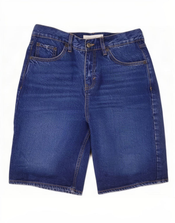 Topshop ženske traper kratke hlače UK 10 male W27 plavi pamuk