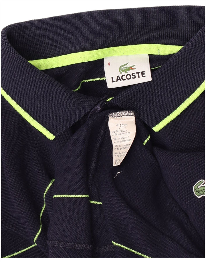 LACOSTE muška polo majica dugih rukava, veličina 4, srednje tamnoplava pamuk na pruge