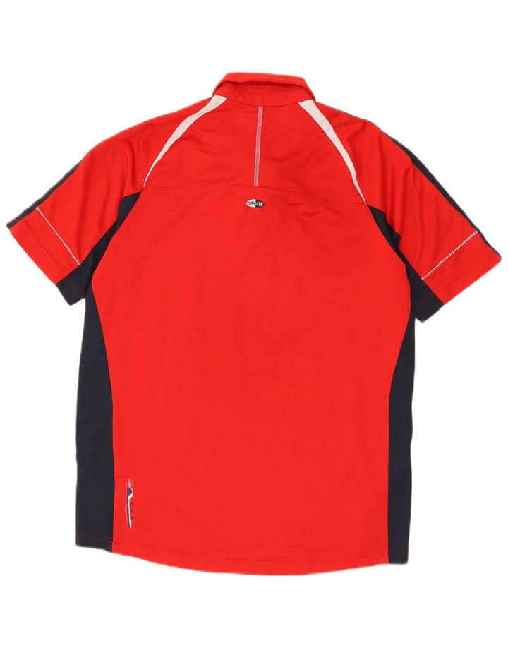 Adidas muška polo majica Clima 365 Medium Red Colourblock Poliester