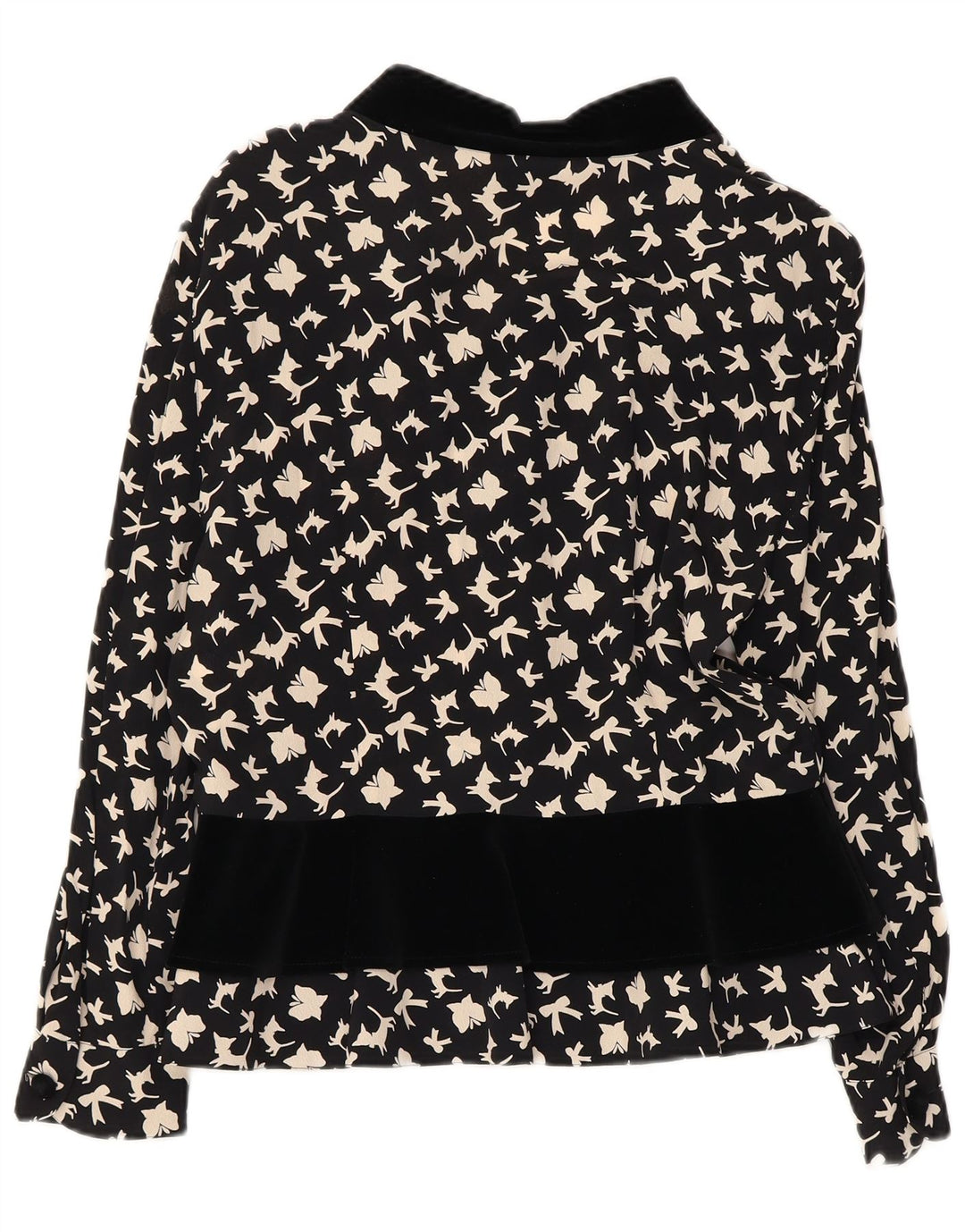 SELENE Ženska košulja s apstraktnim uzorkom UK 18 XL crni leptir