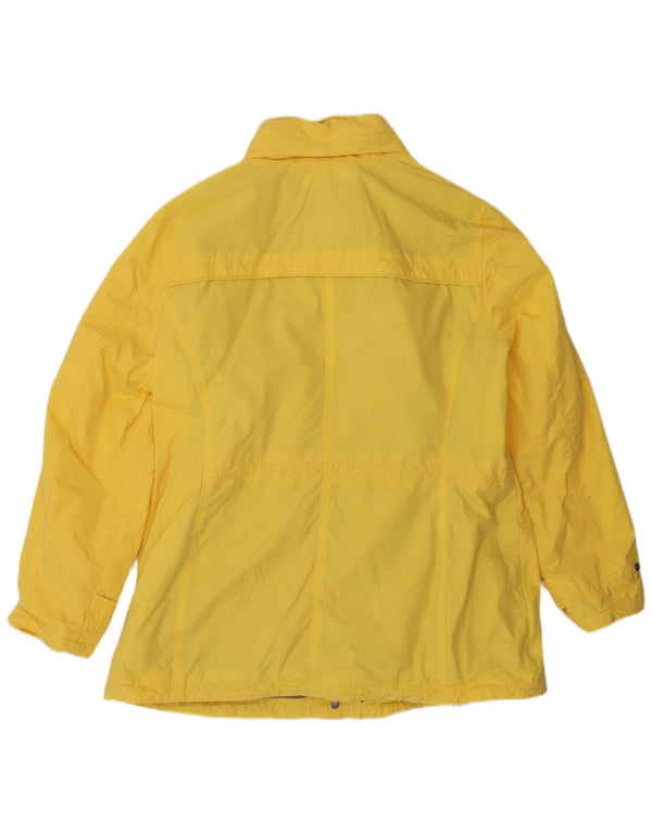 KLEPPER Womens Hooded Rain Jacket UK 16 Large Yellow
