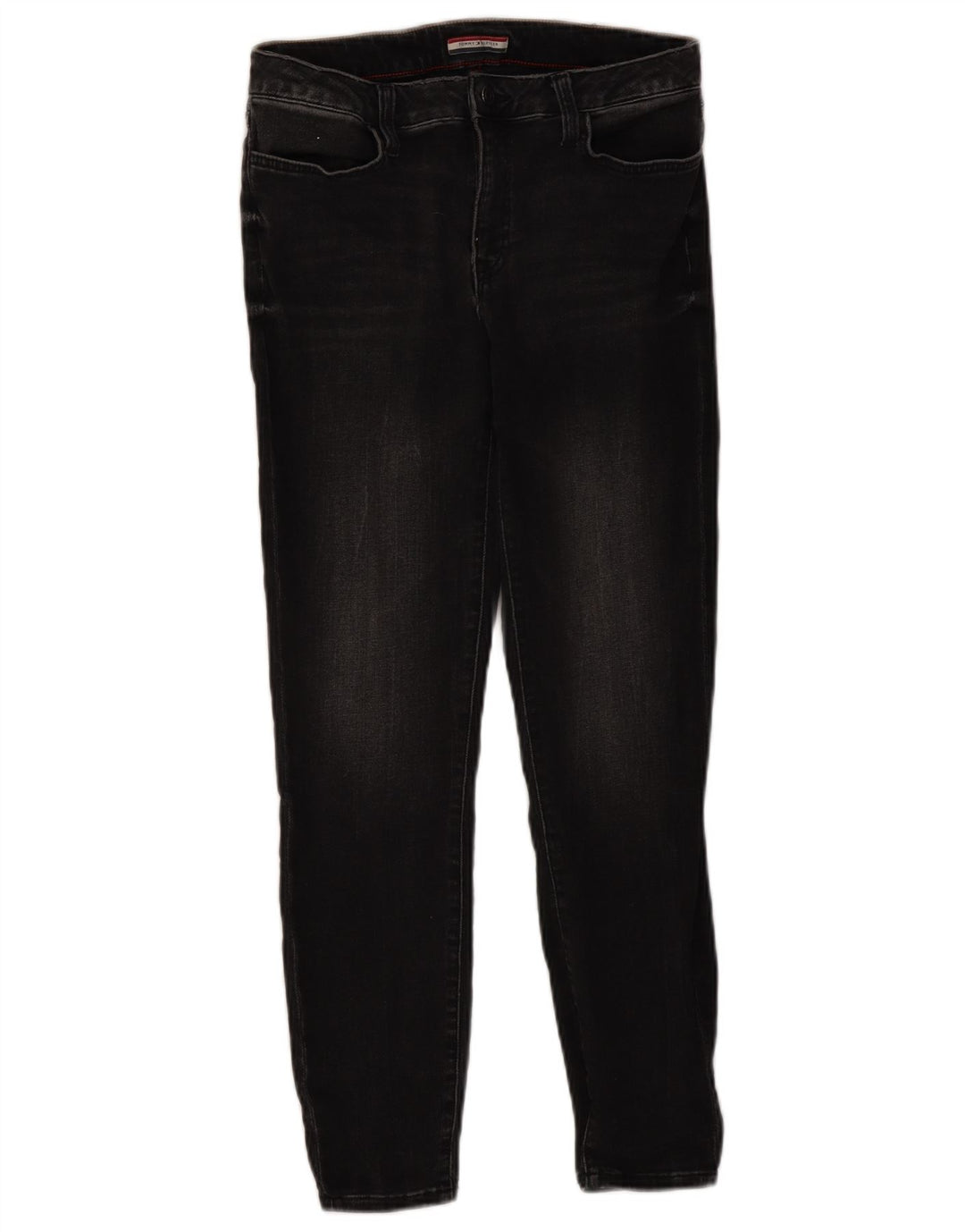 TOMMY HILFIGER Ženske uske traperice visokog struka US 8 srednje W30 L26 crne