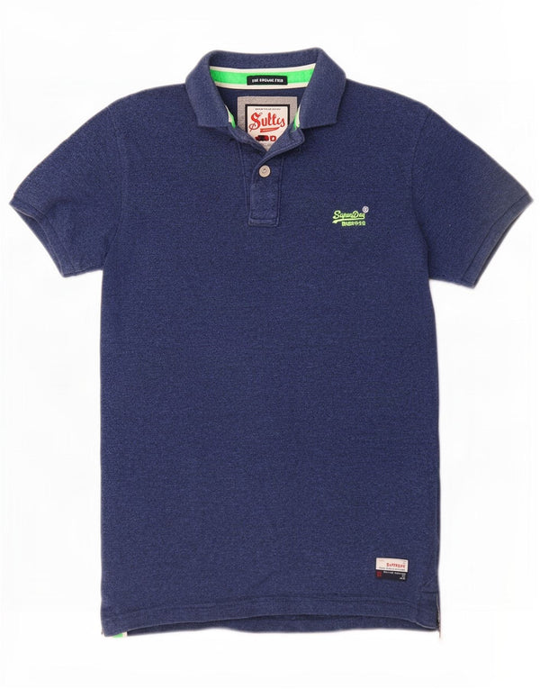 Superdry muška klasična polo majica Srednje tamnoplavi pamuk