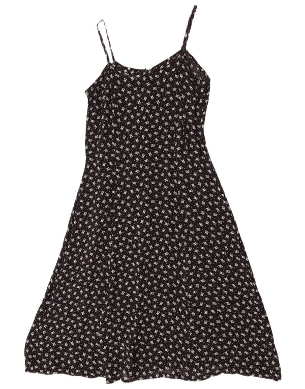 Ženska prozirna bela haljina Atos Lombardini UK 12 srednje crna cvjetna