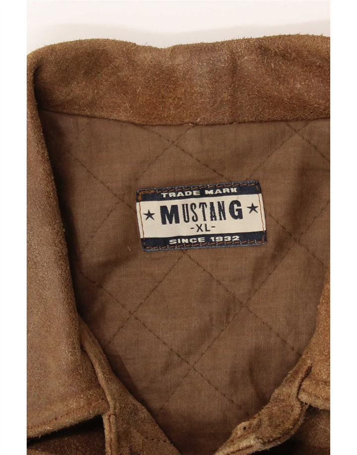 Mustang Bomber kožna jakna UK 42 XL smeđa