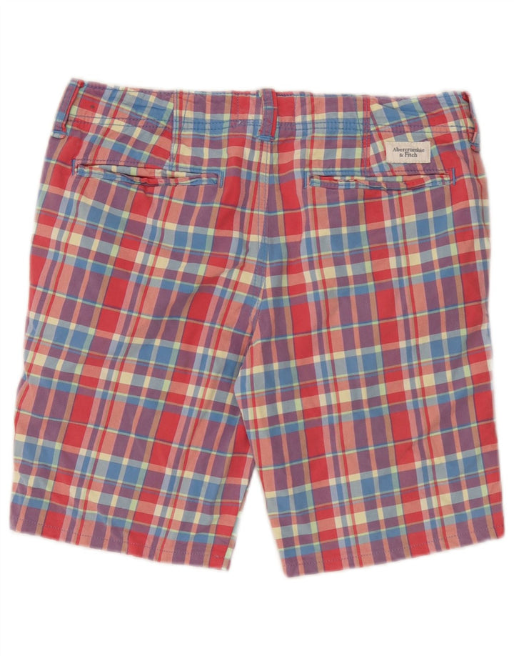Abercrombie & Fitch muške chino kratke hlače W32 srednje šareni karirani pamuk
