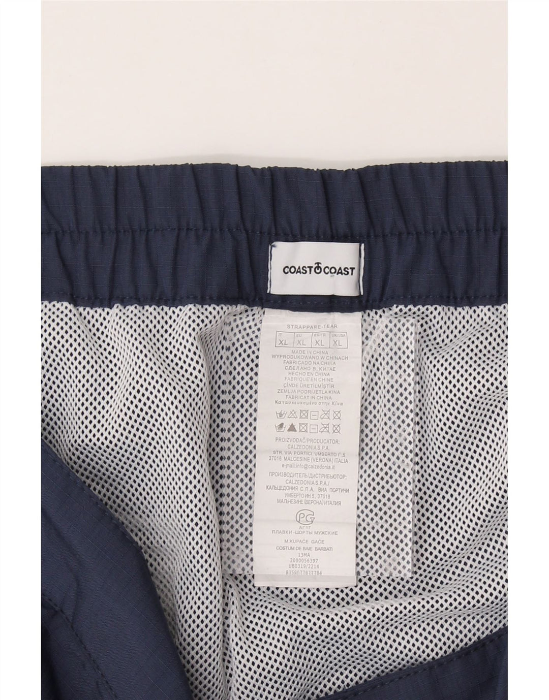 COAST Mens Chino Shorts XL W38  Navy Blue Polyester Vintage Coast and Second-Hand Coast from Messina Hembry 