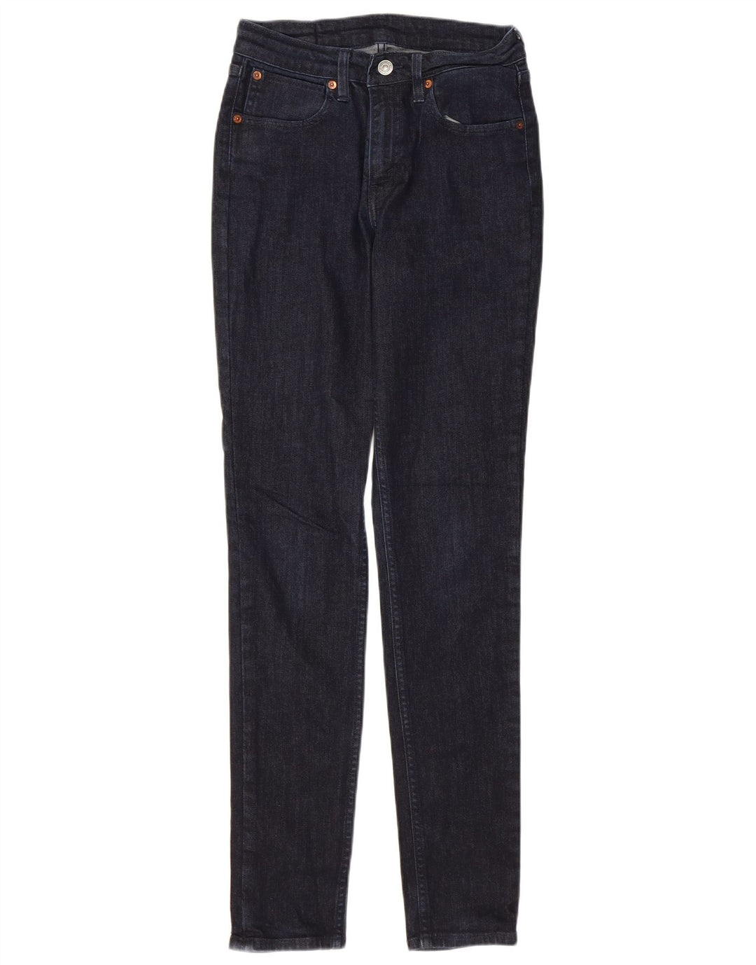 LEVI'S ženske uske traperice W27 L32 tamnoplavi pamuk