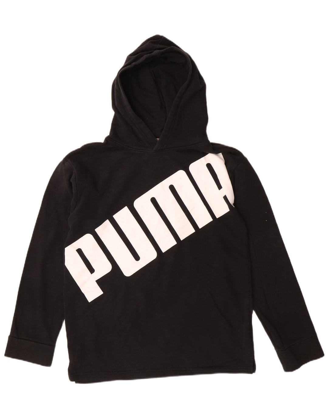 Puma Boys Graphic Hoodie Džemper 13-14 godina XL crni pamuk