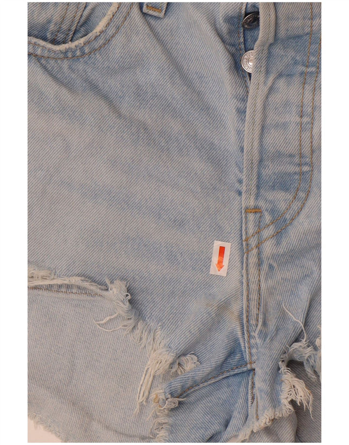Levi's ženske kratke traper hlače 501 W27 male plave boje pamuka