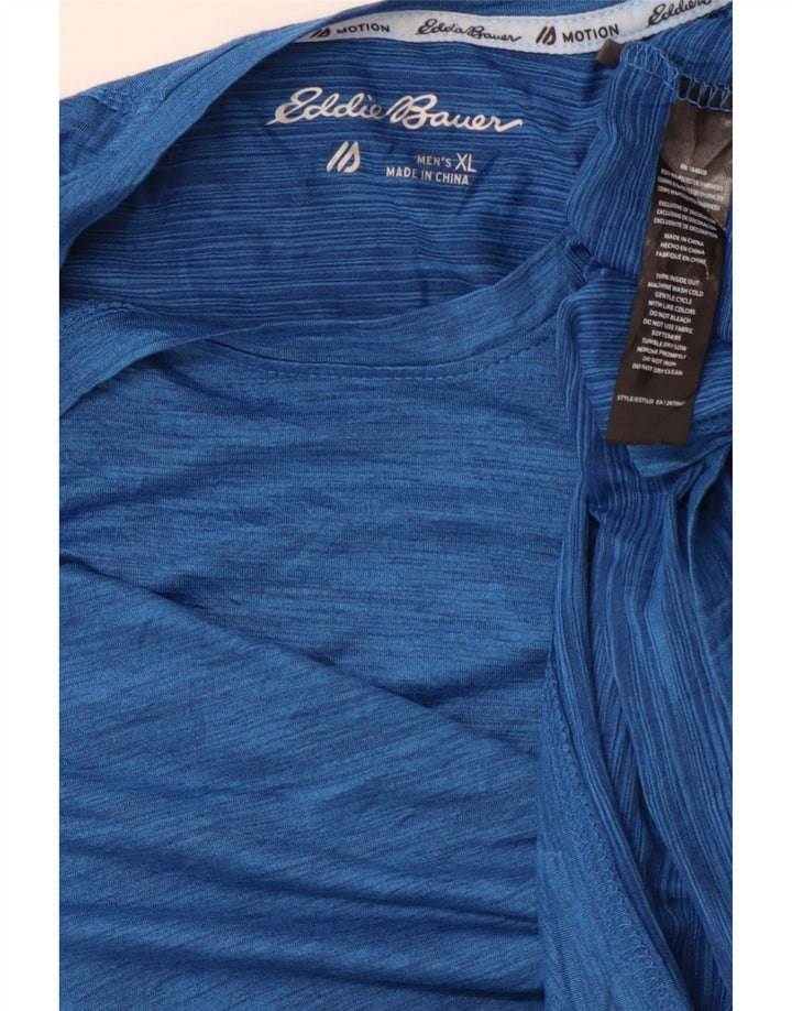 EDDIE BAUER Muška majica kratkih rukava XL plavi flekasti poliester