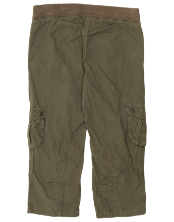 Benetton ženske Graphic Cargo Capri hlače W36 L22 Kaki