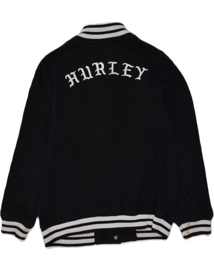 HURLEY Boys Graphic Sveučilišna jakna 11-12 godina velika crna pamučna