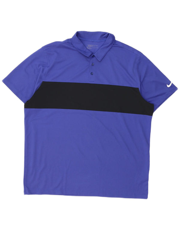 Nike muška Dri Fit standardna polo majica 2XL ljubičasta poliesterska boja