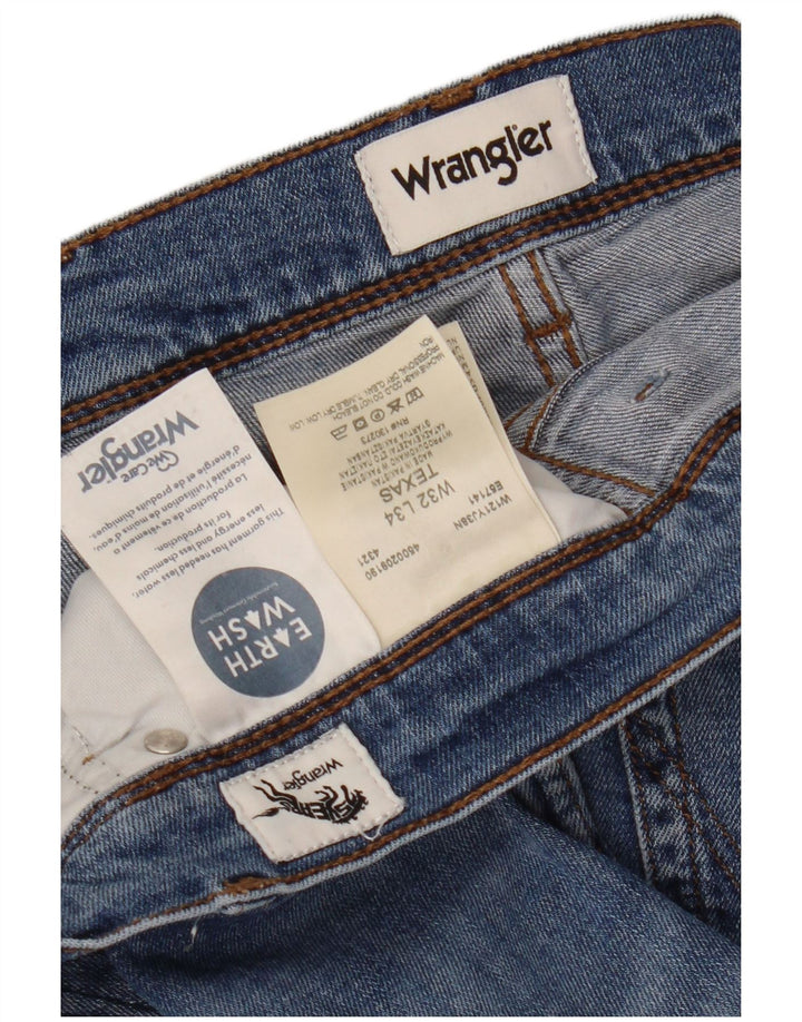 Wrangler Muške Texas Straight Jeans W32 L31 Plavi pamuk