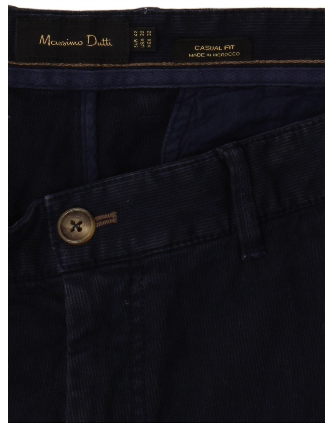 MASSIMO DUTTI Muške ležerne chino hlače EU 42 velike W32 L32 tamnoplave