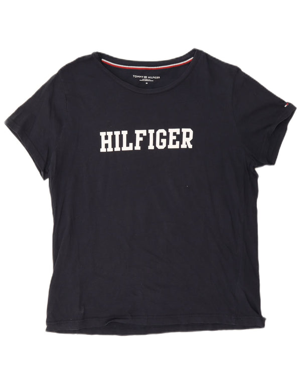 Tommy Hilfiger Ženska majica kratkih rukava s grafičkim motivima UK 14 srednje tamnoplavi pamuk