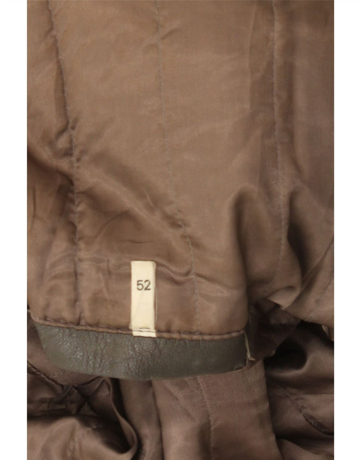 Vintage muška vojna kožna jakna IT 52 XL siva