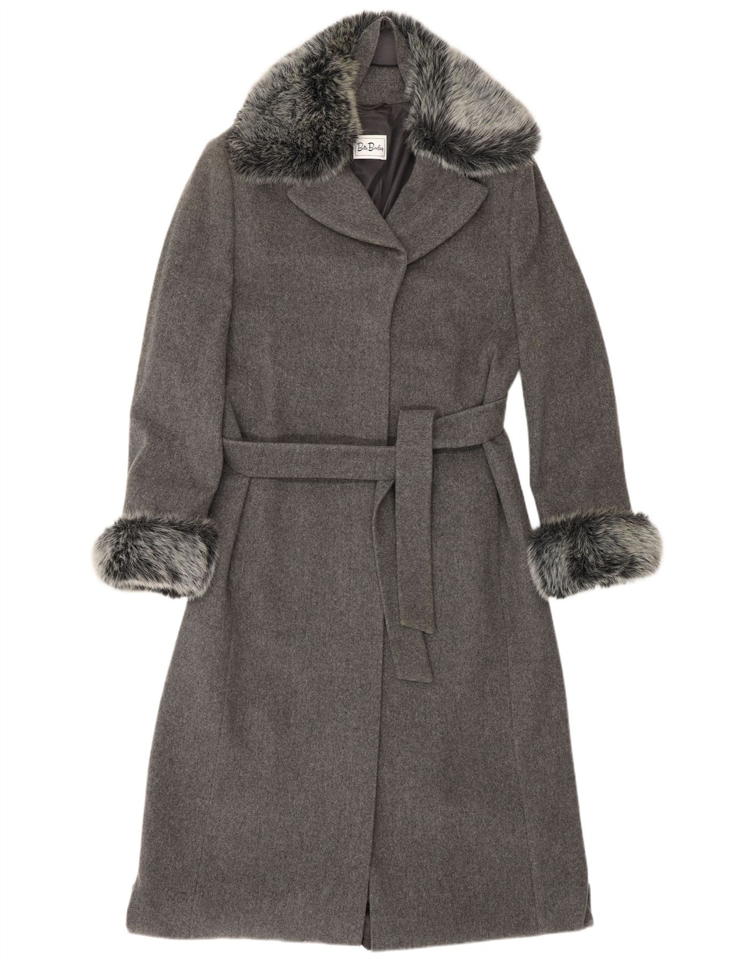 BETTY BARCLAY Ženski kaput UK 16 Velika siva nova vuna