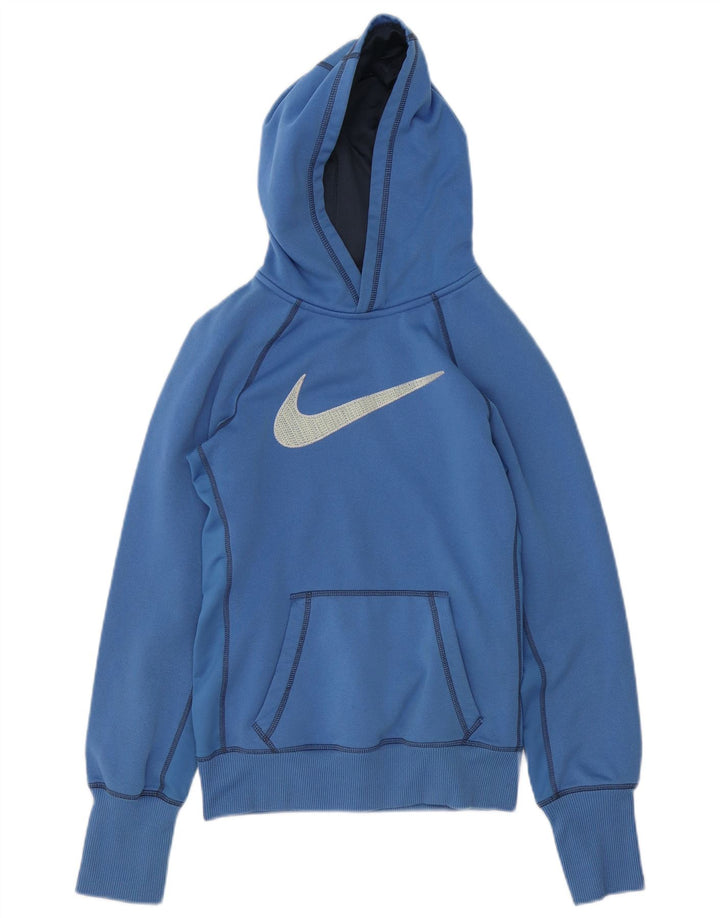 Nike Ženska majica s kapuljačom s kapuljačom UK 10 Mali plavi poliester
