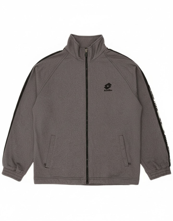 Lotto muška trenirka s grafičkim motivima, gornja jakna UK 38/40 srednje sive boje