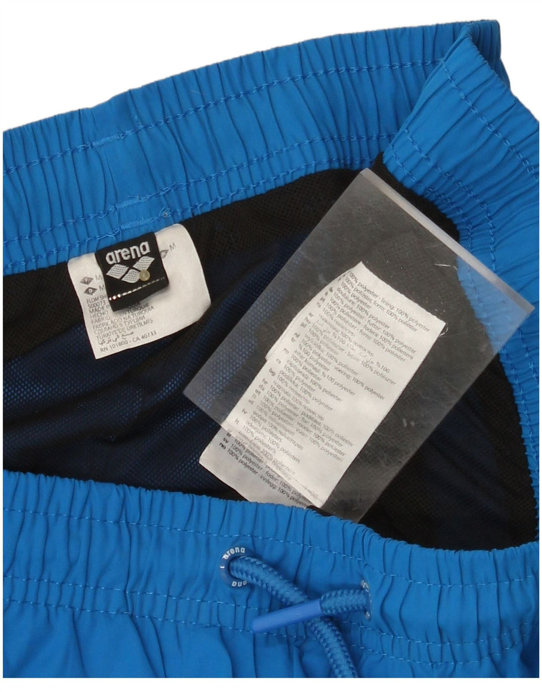 ARENA Mens Graphic Sport Shorts Medium  Blue Polyester