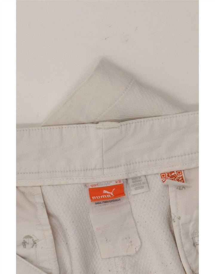 Puma Mens Chino Shorts W36 Large White Polyester