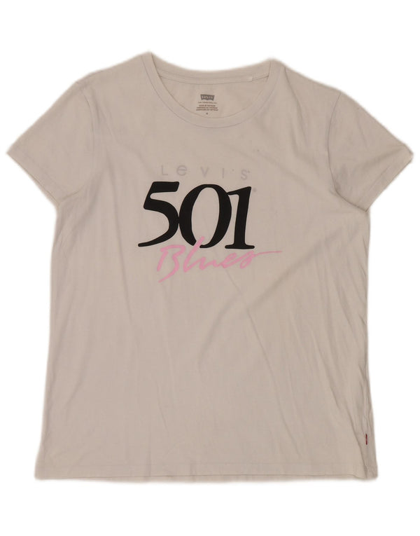 LEVI'S Ženska majica kratkih rukava s grafičkim motivima UK 14 Srednje bijela