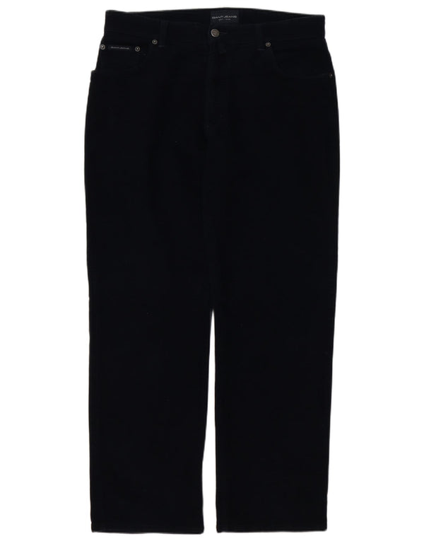 Gant muške ravne obične ležerne hlače W34 L30 tamnoplavi pamuk