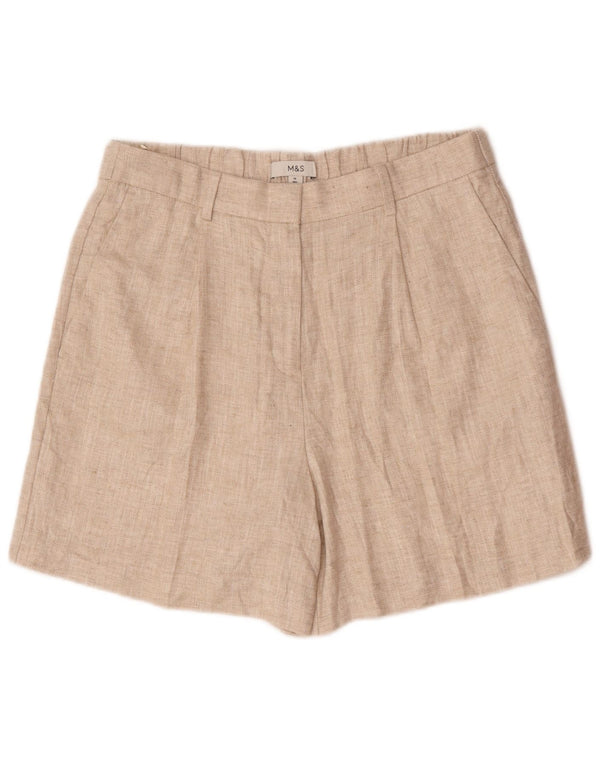 Marks & Spencer ženske chino kratke hlače UK 14 Large W32 Bež lan