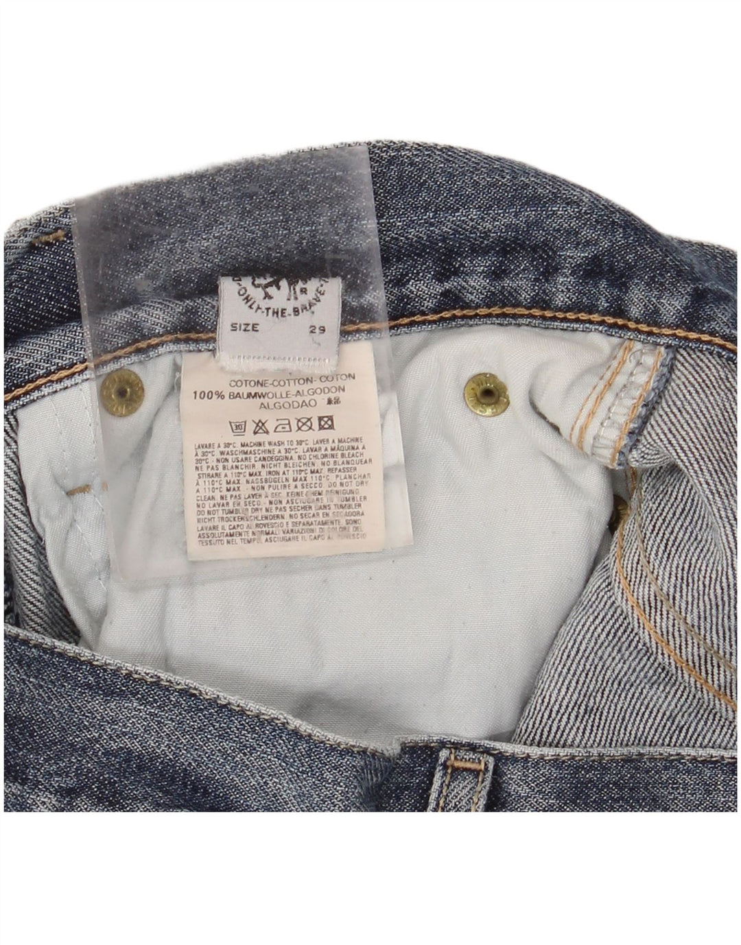 DIESEL Muške traper kratke hlače W29 male plave boje pamuka