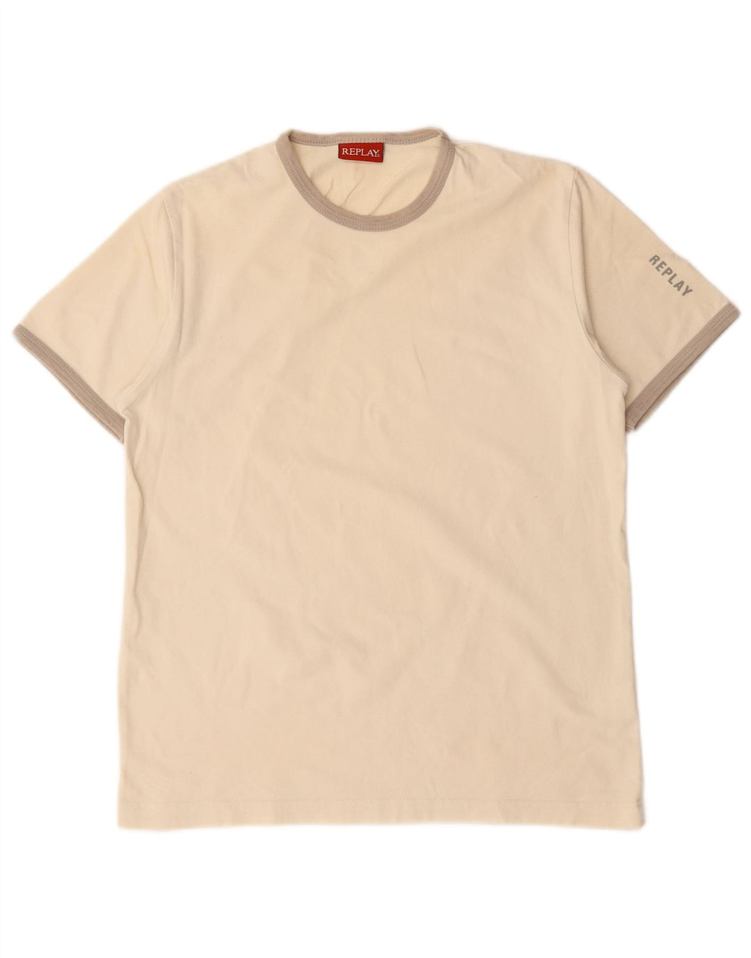 Replay ženska majica kratkih rukava UK 12 Medium Off White
