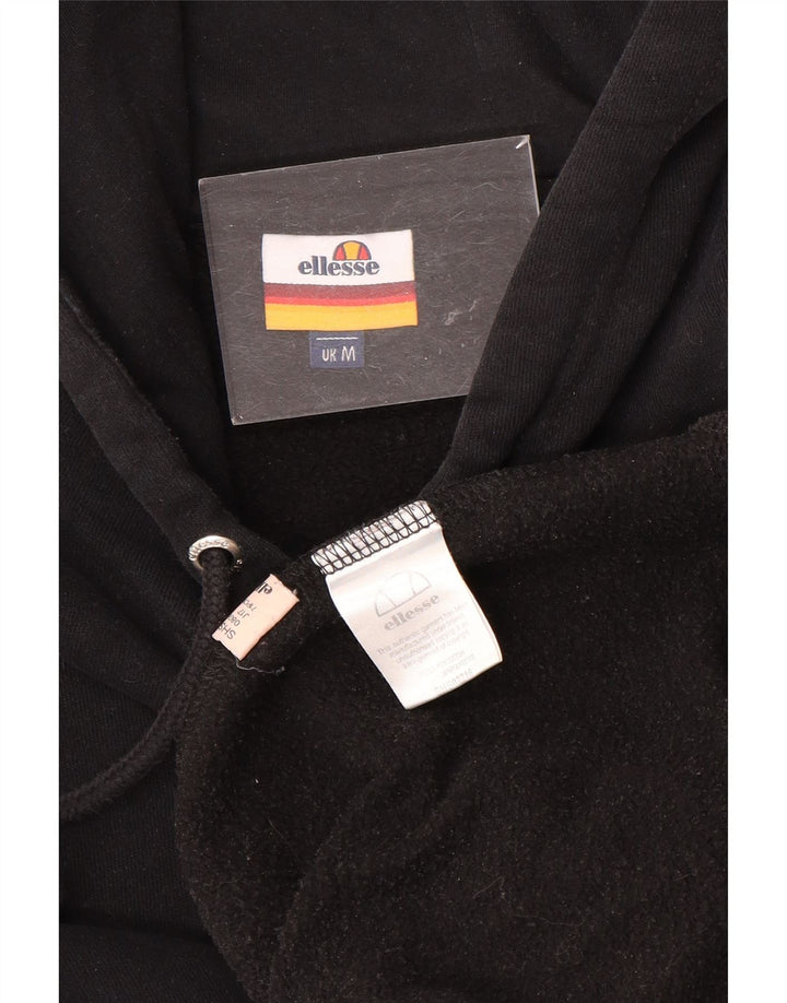 ELLESSE muška majica s kapuljačom s kapuljačom srednje veličine, crni pamuk