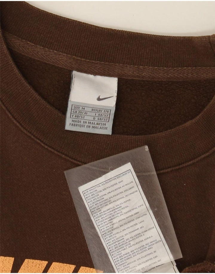 Nike muški džemper s grafičkim motivima UK 39/41 srednje smeđi pamuk
