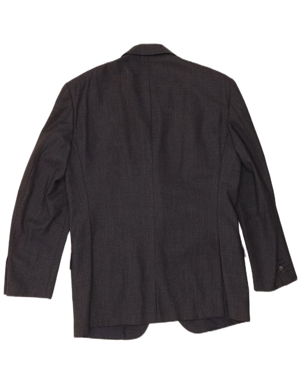 Pal Zileri Mens 3 Button Blazer Jacket IT 50 Large Grey Virgin Wool