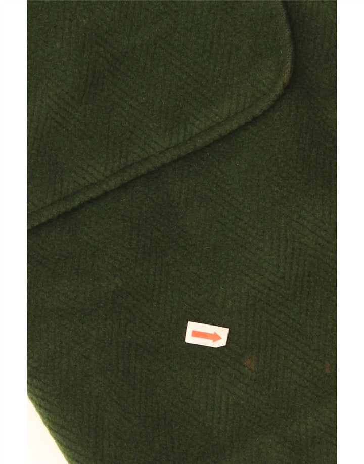 Vintage muški duffle kaput s kapuljačom UK 38 Srednje zeleni acetat