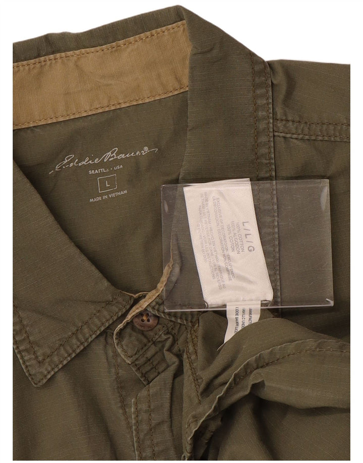 EDDIE BAUER Muška košulja kratkih rukava Veliki kaki pamuk