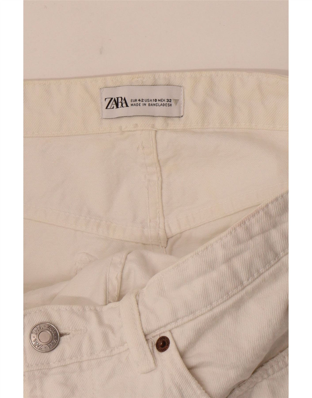 Zara ženske traper kratke hlače EU 42 Large W32 Bijele
